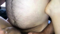 Jerry cums in his new Chubby Sub Daddy's bottom