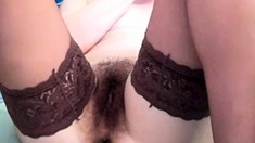 She accept to show me her hairy pussy
