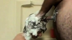 Hottest Shampoo Hairjob + cum in hair