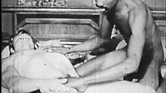 Vintage tape of a black stud banging a kinky white guy's boypussy